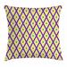 East Urban Home Mardi Gras Diamond Line Pattern Square Cushion Pillow Cover Polyester | 20 H x 20 W x 2 D in | Wayfair ESUN9085 44269662