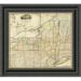 East Urban Home 'State of New York w/ Part of the Adjacent States; 1818' Framed Print Canvas in Gray | 14.064 H x 16 W x 1.5 D in | Wayfair