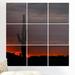 East Urban Home 'Saguaro Sunset' Photographic Print Multi-Piece Image on Wood in White | 36 H x 36 W x 0.5 D in | Wayfair EUHH6091 37908161