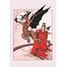 Buyenlarge Gryphon & Ozma by John R. Neill Framed Painting Print in Black/Brown/Red | 36 H x 24 W x 1.5 D in | Wayfair 0-587-12560-8C2436