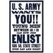 Buyenlarge 'U.S. Army Wants You' by Ryan Hart & Co Textual Art in Black/White | 36 H x 24 W x 1.5 D in | Wayfair 0-587-21525-9C2436