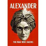 Buyenlarge 'Alexander the Man Who Knows' Vintage Advertisement in Brown/Red | 36 H x 24 W x 1.5 D in | Wayfair 0-587-21936-xC2436