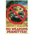 Buyenlarge 'No Weapons Permitted' by Wilbur Pierce Vintage Advertisement in Red/Yellow | 30 H x 20 W x 1.5 D in | Wayfair 0-587-20859-7C2030