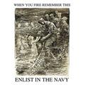 Buyenlarge When You Fire Remember This - Enlist in the Navy by William Allen Rogers - Graphic Art Print in Black | 66 H x 44 W x 1.5 D in | Wayfair