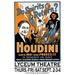 Buyenlarge Do Spirits Return? Houdini Says No - Advertisement Print in Black/Blue/Orange | 30 H x 20 W x 1.5 D in | Wayfair 0-587-21686-7C2030