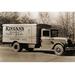 Buyenlarge 'Kingan's "Reliable" Hams & Bacon, Fresh Pork & Beef Delivery Truck' Photographic Print in Gray | 20 H x 30 W x 1.5 D in | Wayfair