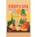 Buyenlarge 'Sirop de Spa' Vintage Advertisement in Green/Orange/Yellow | 30 H x 20 W x 1.5 D in | Wayfair 0-587-23923-9C4466