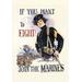 Buyenlarge If You Want to Fight Join the Marines by Howard Chandler Christy Vintage Advertisement in Black | 36 H x 24 W x 1.5 D in | Wayfair