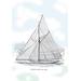 Buyenlarge 'Six-Beam Cutter Sail Plan' by Charles P. Kunhardt Graphic Art in Gray | 36 H x 24 W x 1.5 D in | Wayfair 0-587-12722-8C2436