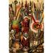 Buyenlarge 'Native American Ornaments & Weapons' by F.W. Kuhnert Graphic Art in Brown/Green/Red | 36 H x 24 W x 1.5 D in | Wayfair