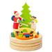 The Holiday Aisle® Graupner Santa & Angel Music Box Figurine Wood in Brown | 5 H x 4 W x 4 D in | Wayfair THLA6507 40243396