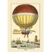 Buyenlarge First Channel Crossing Air, 1785 - Ballon w/ Paddles Crosses - Unframed Graphic Art Print in Brown/Yellow | Wayfair 0-587-15522-1C2030