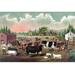 Buyenlarge 'Stolzfus Brothers Consolidated Butchers' by Compton Litho Co. Graphic Art in Brown/Green/Pink | 44 H x 66 W x 1.5 D in | Wayfair