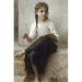 Buyenlarge Sewing by William Bouguereau - Unframed Print in White | 36 H x 24 W x 1.5 D in | Wayfair 0-587-61557-LC2436