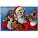 Buyenlarge 'Merry Christmas' Vintage Advertisement in Blue/Red | 24 H x 36 W x 1.5 D in | Wayfair 0-587-22984-5C2436