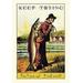 Buyenlarge 'Keep Trying' by Wilbur Pierce Vintage Advertisement in White | 36 H x 24 W x 1.5 D in | Wayfair 0-587-28254-1C2436