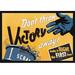 Buyenlarge 'Don't Throw Victory Away ' Vintage Advertisement in Black/Blue/Yellow | 20 H x 30 W x 1.5 D in | Wayfair 0-587-15436-5C2030