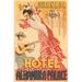 Buyenlarge 'Hotel Alhambra - Palace' Vintage Advertisement in Red/Yellow | 30 H x 20 W x 1.5 D in | Wayfair 0-587-25836-5C2030