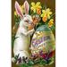 Buyenlarge 'Easter Greetings' Graphic Art in Green/Pink/Yellow | 36 H x 24 W x 1.5 D in | Wayfair 0-587-22949-7C2436