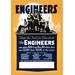 Buyenlarge 'Engineers' Vintage Advertisement in Black/Orange | 36 H x 24 W x 1.5 D in | Wayfair 0-587-21519-4C2436