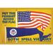 Buyenlarge 'Put the Pennant Beside the Flag' by Charles Buckles Falls Vintage Advertisement in Blue/Red/Yellow | 24 H x 36 W x 1.5 D in | Wayfair