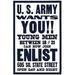 Buyenlarge U.S. Army Wants You by Ryan Hart & Co - Unframed Textual Art Print 66.0 H x 44.0 W x 1.5 D in blue in Black;white | 66" H x 44" W | Wayfair