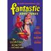 Buyenlarge Fantastic Adventures: Floating Robot & Woman Vintage Advertisement in Blue/Red/Yellow | 66 H x 44 W x 1.5 D in | Wayfair