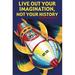 Buyenlarge 'Live Out Your Imagination' by Wilbur Pierce Vintage Advertisement in Blue/Red/Yellow | 30 H x 20 W x 1.5 D in | Wayfair