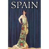 Buyenlarge Spain by Sara Pierce - Unframed Advertisement Print in Blue/Yellow | 66 H x 44 W x 1.5 D in | Wayfair 0-587-24404-6C4466