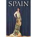 Buyenlarge Spain by Sara Pierce - Unframed Advertisement Print in Blue/Yellow | 66 H x 44 W x 1.5 D in | Wayfair 0-587-24404-6C4466