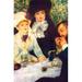 Buyenlarge 'The End of the Breakfast' by Pierre-August Renoir Painting Print in Black/Yellow | 66 H x 44 W in | Wayfair 0-587-25516-1C4466