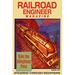 Buyenlarge Railroad Engineer Magazine: Steaming Through Advertisement in Red/Yellow | 30 H x 20 W x 1.5 D in | Wayfair 0-587-23884-4C4466