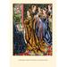 Buyenlarge Margaret, Queen of Henry VI & her Court by H. Shaw Painting Print in Blue/Green/Yellow | 42 H x 28 W x 1.5 D in | Wayfair