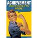 Buyenlarge 'Achievement' by Wilbur Pierce Vintage Advertisement in Blue/Brown/Yellow | 42 H x 28 W x 1.5 D in | Wayfair 0-587-22214-xC2842