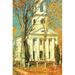 Buyenlarge 'Church at Old Lyme, Connecticut' by Frederick Childe Hassam Painting Print in Blue/Brown | 42 H x 28 W x 1.5 D in | Wayfair