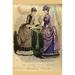 Buyenlarge 'Newest French Fashions 1884' by Warren Painting Print in Brown/Indigo | 42 H x 28 W x 1.5 D in | Wayfair 0-587-32242-xC2842