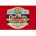 Buyenlarge 'Oh Boy Homogenized Peanut Butter' Vintage Advertisement in Blue/Red | 20 H x 30 W x 1.5 D in | Wayfair 0-587-25208-1C2030