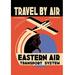 Buyenlarge 'Eastern Air Transport System' Vintage Advertisement in Red | 66 H x 44 W x 1.5 D in | Wayfair 0-587-00260-3C4466