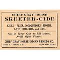 Buyenlarge 'Chief Gray Horse Skeeter-Cide' Text Art in Black/Brown | 28 H x 42 W x 1.5 D in | Wayfair 0-587-26856-5C2842