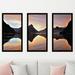 Picture Perfect International Calm Waters - 3 Piece Picture Frame Photograph Print Set Plastic/Acrylic in Orange | 33.5 H x 52.5 W x 1 D in | Wayfair