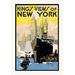 Buyenlarge King's Views of New York (Book Jacket) by H.P. Junker Vintage Advertisement in Brown/Yellow | 42 H x 28 W x 1.5 D in | Wayfair