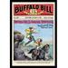 Buyenlarge 'The Buffalo Bill Stories: Buffalo Bill's Border Ruffians' Vintage Advertisement in Blue/Gray/Red | 42 H x 28 W x 1.5 D in | Wayfair