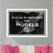 Picture Perfect International 'Models 1' Framed Textual Art Plastic/Acrylic in Black | 27.5 H x 39.5 W x 0.75 D in | Wayfair 704-1414