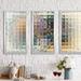 Picture Perfect International "Tile Art -7 2012" by Mark Lawrence 3 Piece Framed Graphic Art Set /Acrylic in Gray/Green/Yellow | Wayfair