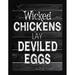 Picture Perfect International "Deviled Eggs" Framed Textual Art Plastic/Acrylic in Black | 17.5 H x 13.5 W x 1 D in | Wayfair 704-3098-1216