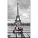 Picture Perfect International 'Vespa in Paris' Graphic Art on Wrapped Canvas Metal in Gray/Pink | 40 H x 24 W x 1 D in | Wayfair 704-3965_2440