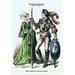 Buyenlarge German Costume: Noble Woman & German Knight II Painting Print in Brown/Green | 42 H x 28 W x 1.5 D in | Wayfair 0-587-02257-4C2842