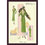Buyenlarge Emerald Suit w/ Stole by Atelier Bachroitz Vintage Advertisement in Green/Pink | 42 H x 28 W x 1.5 D in | Wayfair 0-587-13324-4C2842