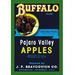 Buyenlarge Buffalo Brand Apples Framed Vintage Advertisement in Blue/Green/Yellow | 42 H x 28 W x 1.5 D in | Wayfair 0-587-12872-0C2842