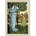 Buyenlarge The Yellow Dwarf Rescues Princess by Walter Crane Framed Painting Print in Blue/Brown/Green | 42 H x 28 W x 1.5 D in | Wayfair